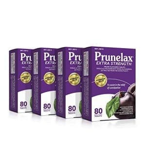 Prunelax Laxative Made Of Natural Senna Extra Strenght 80 Film Coated Tablets Pack Of 4