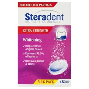 Steradent Whitening Denture Cleanser Tablets Pack Of 48