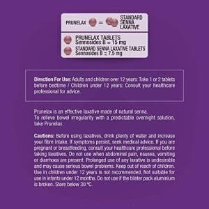 Prunelax Laxative Made Of Natural Senna Extra Strenght 80 Film Coated Tablets Pack Of 4 - Image 4