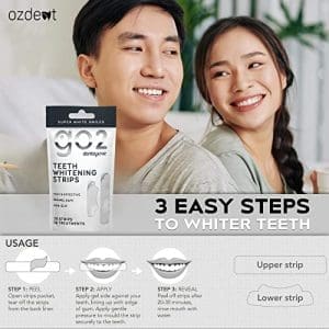 Dentagenie Professional Teeth Whitening Strips Only 30 Minutes A Day For Tooth Whitening Perfection Strong 6 Hydrogen Peroxide Gel For Whiter Teeth 28 Moldable Upper And Lower No Slip White Strips - Image 4