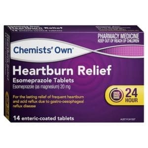 Chemists' Own Heartburn Relief Esomeprazole 20mg 14 Tablets