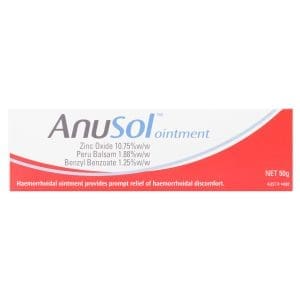 Anusol Ointment Haemorrhoidal Ointment - Soothes Eases Burning Sensation - Helps Reduce Swelling Of Haemorrhoid Tissue - Easy To Use At Home Product 50G