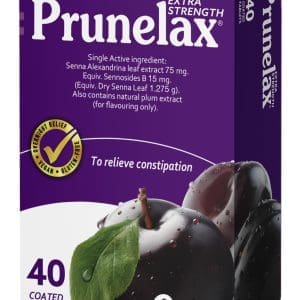 Prunelax Laxative Extra Strength Natural Laxative Tablets - Laxative Tablets With Senna 40 Tablets