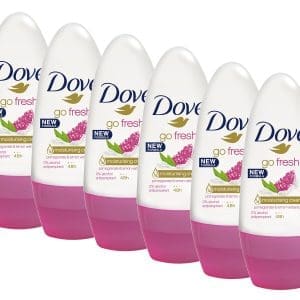 6* Dove Go Fresh Deodorant Roll On Pomegranate & Lemon Verbena 50ml