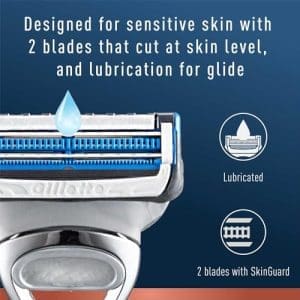 King C Gillette Mens Refill Shave And Edging Razor Blades 3 Refills With Built - In Single Blade - Image 4