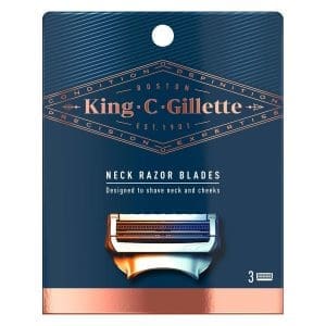King C Gillette Mens Refill Shave And Edging Razor Blades 3 Refills With Built - In Single Blade