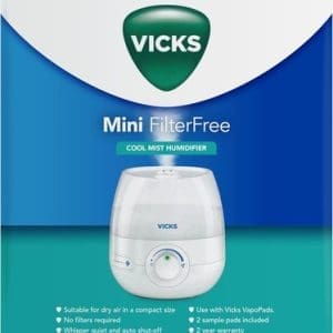 Vicks Mini Cool Mist Humidifier 1.8L For Bedroom Or Home Office - Image 3