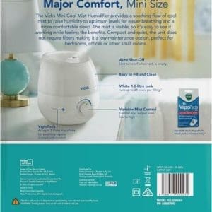 Vicks Mini Cool Mist Humidifier 1.8L For Bedroom Or Home Office - Image 4