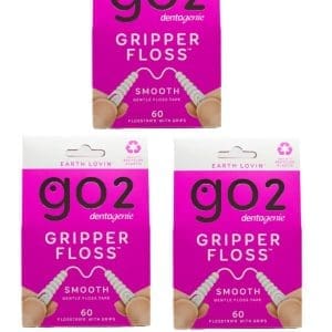 GO2 DENTAGENIE GRIPPER FLOSS GENTLE FLOSS TAPE TAPE SMOOTH NEW (3 x PK60)