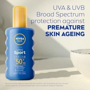 Nivea Sun Sunscreen Spray Ultra Sport SPF50+ 200ml - Image 4