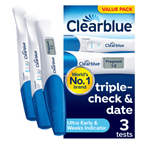 Clearblue Pregnancy Test Combo Pack Triple Check & Date 3 Pack