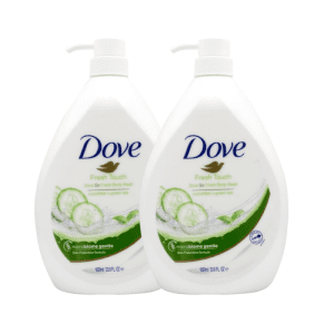 2* Dove Go Fresh Cucumber & Green Tea Body Wash 1000ml
