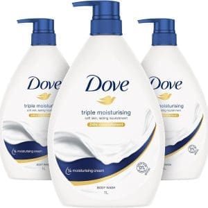 3* Dove Triple Moisturising Body Wash 1L - Image 1