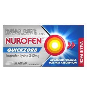 Nurofen Quickzorb Quick Pain Relief Caplets 342mg Ibuprofen - Image 3