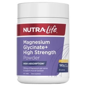 Nutra-Life Magnesium Glycinate+ High Strength Powder 180g