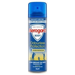 Aerogard Body Odourless Protection Insect Repellent Aerosol Spray 150g