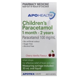 APOHEALTH Children's Paracetamol 1 month to 2 years Bottle 20 mL