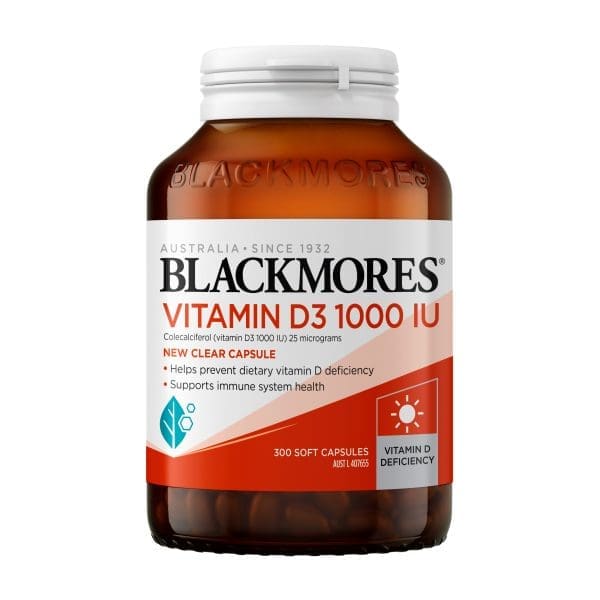 Blackmores Vitamin D3 1000 IU 300 Capsules Blackmores Vitamin D3 1000 IU 300 Capsules