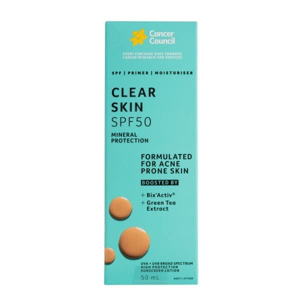 Cancer Council Clear Skin SPF50
