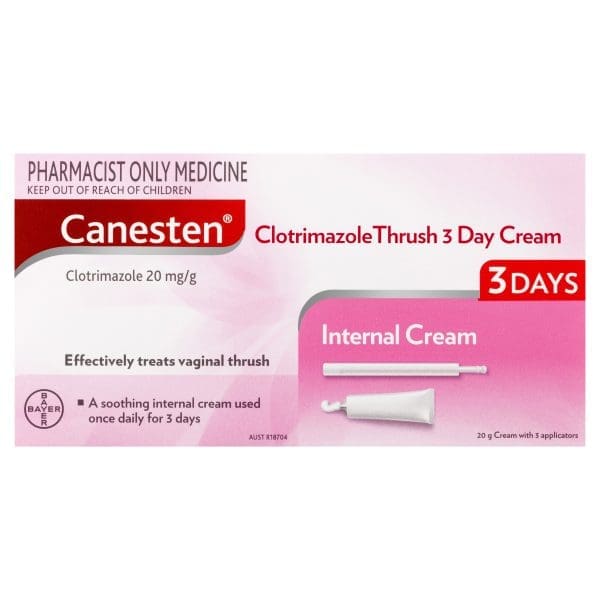 Canesten 3 Day Thrush Treatment Internal Soothing Cream 20g