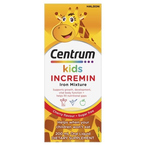 Centrum Kids Incremin Iron Mixture Oral Liquid Cherry 200mL Centrum Kids Incremin Iron Mixture Oral Liquid Cherry 200mL
