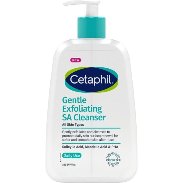 Cetaphil Gentle Exfoliating SA Cleanser with Salicylic Acid, For Face & Body, 236mL