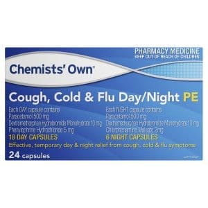 Chemists' Own Cough, Cold & Flu Day/Night PE Caps 24