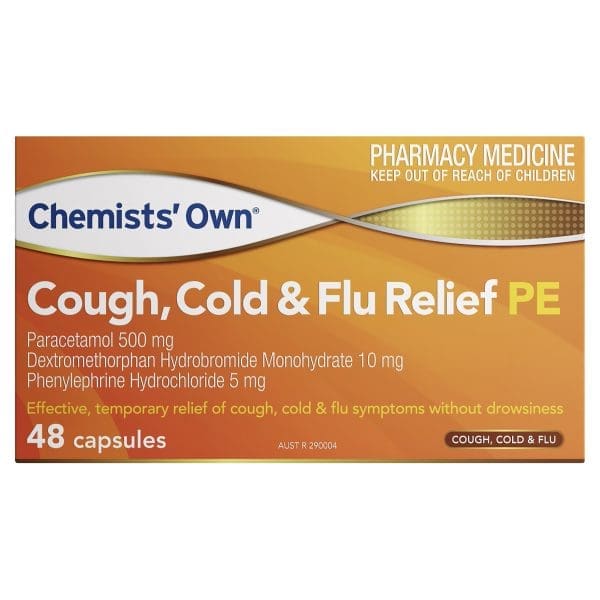 Chemists' Own Cough, Cold & Flu Relief PE Caps 48