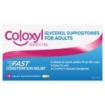 Coloxyl Glycerol Suppositories For Adults 12s