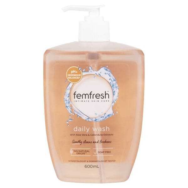 femfresh Daily Soap-free Intimate Wash with Aloe Vera & Calendula Extracts 600mL