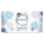 femfresh Sensitive Soap-free Fragrance-free Intimate Wipes for Travel & On-The-Go 20 Pack