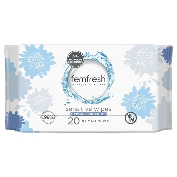 femfresh Sensitive Soap-free Fragrance-free Intimate Wipes for Travel & On-The-Go 20 Pack femfresh Sensitive Soap-free Fragrance-free Intimate Wipes for Travel & On-The-Go 20 Pack