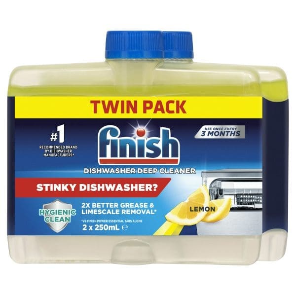 Finish Dishwasher Deep Cleaner Twin Pack Lemon 2 Pack x 250mL Finish Dishwasher Deep Cleaner Twin Pack Lemon 2 Pack x 250mL