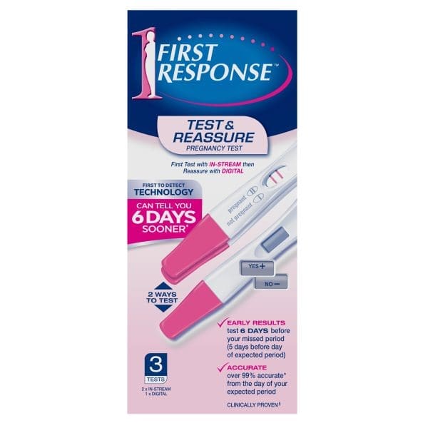 First Response Test & Reassure Pregnancy Test 3 Pack