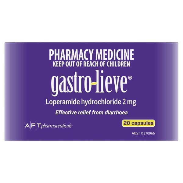 Gastro-lieve (Loperamide) Capsules 2mg, 20 Capsules Gastro-lieve (Loperamide) Capsules 2mg, 20 Capsules
