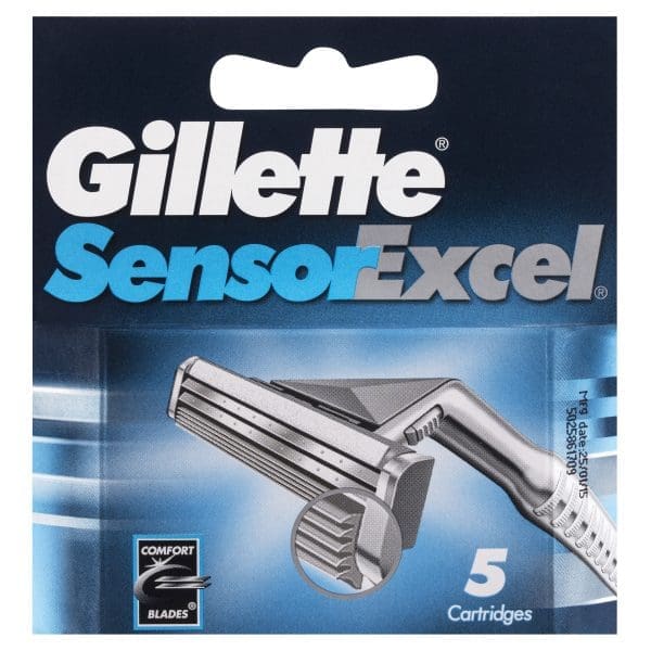 Gillette Sensor Excel® COMFORT BLADES™ REFILL 5 cartridges