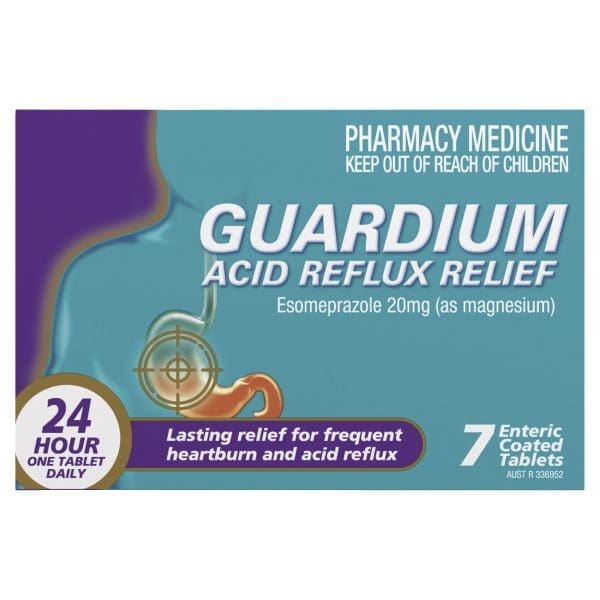 Guardium Acid Reflux Relief Esomeprazole (20 mg) Tablets 7 Pack