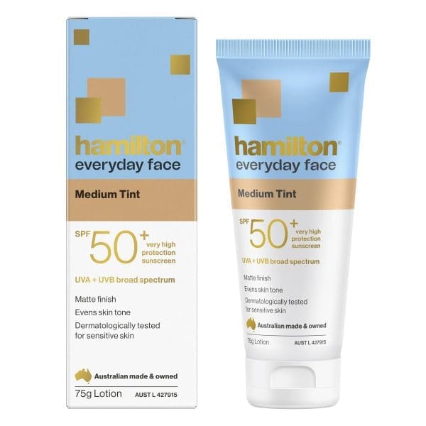 Hamilton Sunscreen Everyday Face Medium Tint SPF 50+ 75g