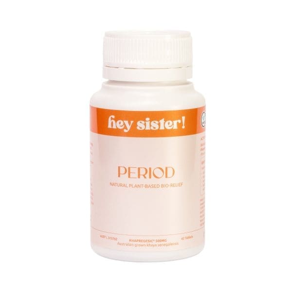 Hey Sister! OG Period – Plant-Based Relief for Cramps, PMS Mood Swings, Mild Anxiety & Gut Health* – 42 Tablets
