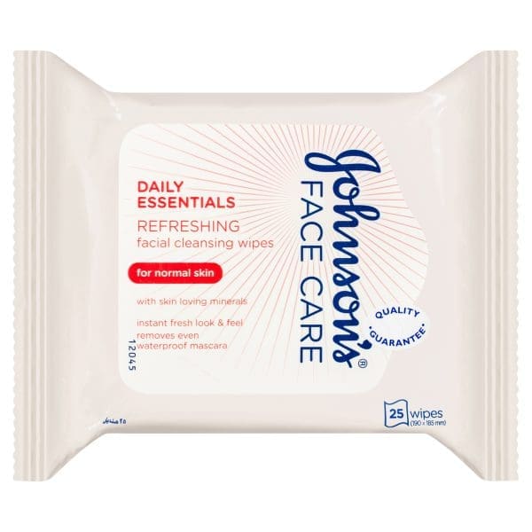 Johnson's Daily Essentials Cleansing Wipes Normal Skin 25 Pack