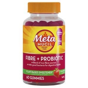 Metamucil Fibre + Probiotic Gummies 60 count for Gut Health