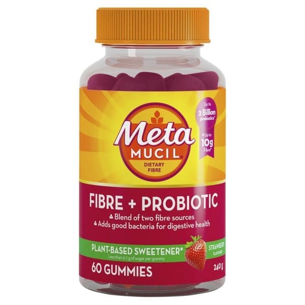 Metamucil Fibre + Probiotic Gummies 60 count for Gut Health