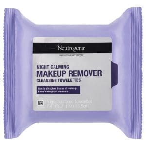 Neutrogena Night Calming Makeup Remover Cleansing Towelettes Wipes 25 Pack