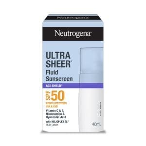 Neutrogena Ultra Sheer Fluid Sunscreen Age Shield 40mL