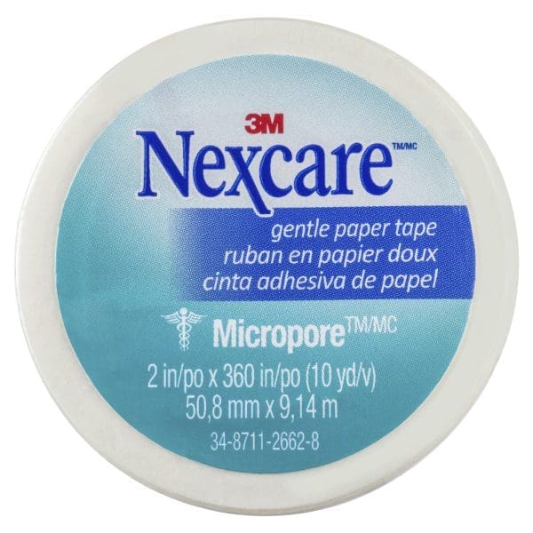 Nexcare Micropore Paper Tape White 50mm X 9.1m - 1 roll
