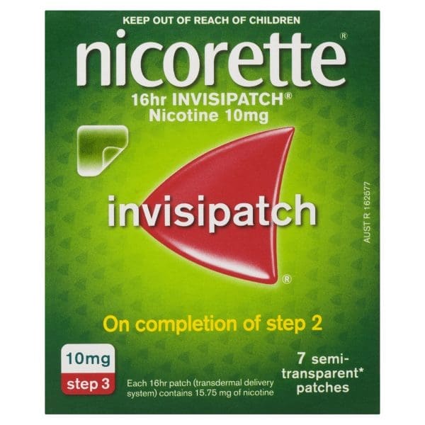 Nicorette Quit Smoking Nicotine 16 Hour Invisipatch Step 3 7 Pack