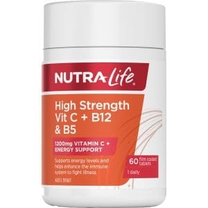 Nutra-Life High Strength Vit C + B12 & B5 60T