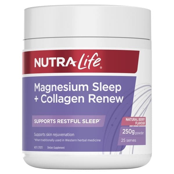 Nutra-Life Magnesium Sleep + Collagen Renew (Berry) Powder 250g