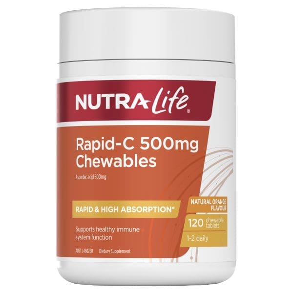 Nutra-Life Rapid-C 500mg Chewables 120 Tablets