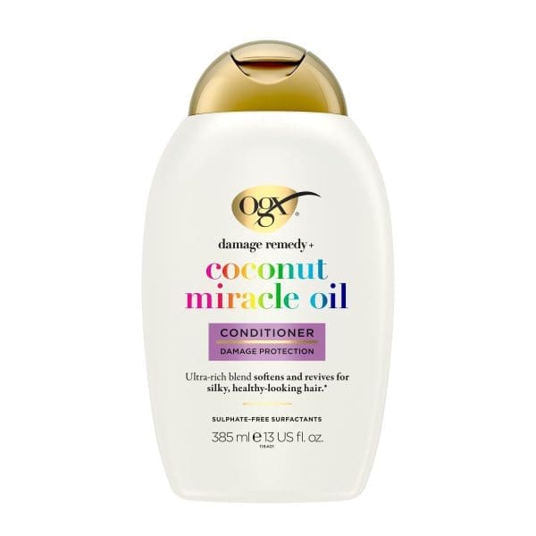 Ogx Extra Strength Damage Remedy + Hydrating & Repairing Coconut Miracle Oil Conditioner For Damaged & Dry Hair 385mL